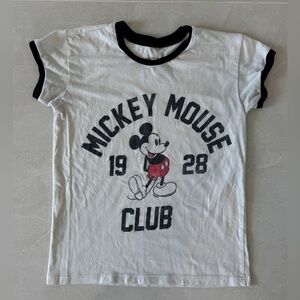 Vintage Disney Mickey Mouse Club Tee - White & Black